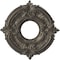 Ekena Millwork Attica PVC Medallion (Canopies up to 4 1/8"), 10"OD x 3 1/2"ID x 3/4"P, Metallic Weathered Steel CMP10ATDST - alternate 1